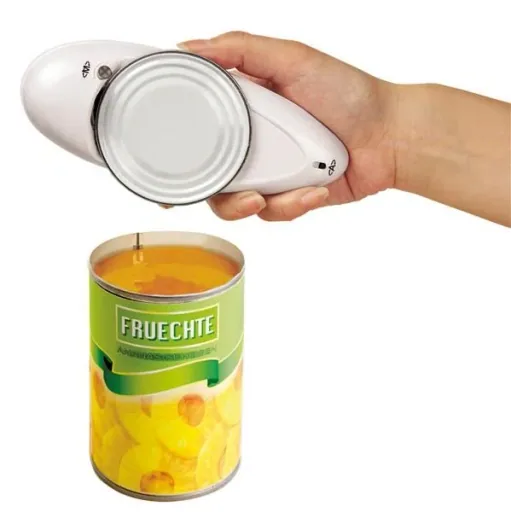 Fully automatic safety can opener, white/green