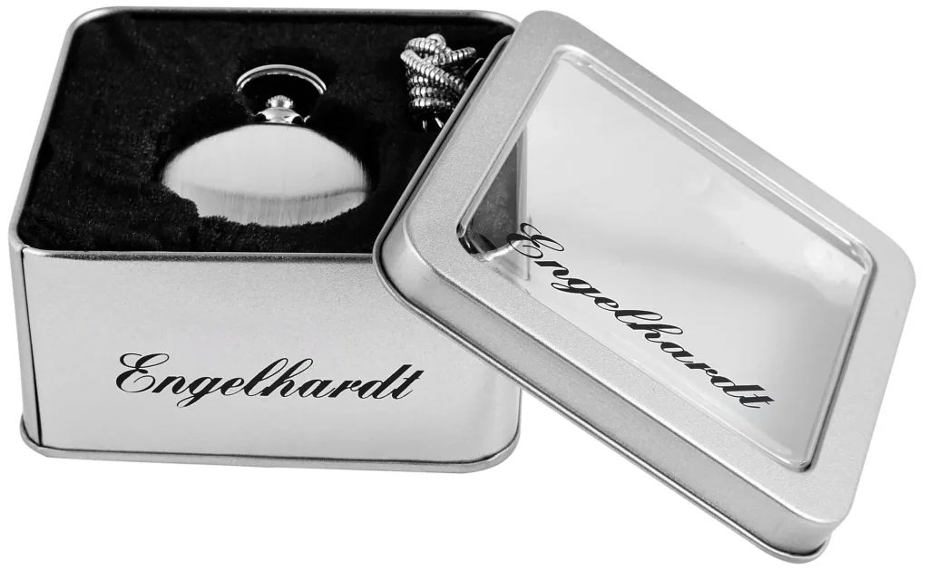 Pocket watch with quartz movement, in a beautiful metal gift box