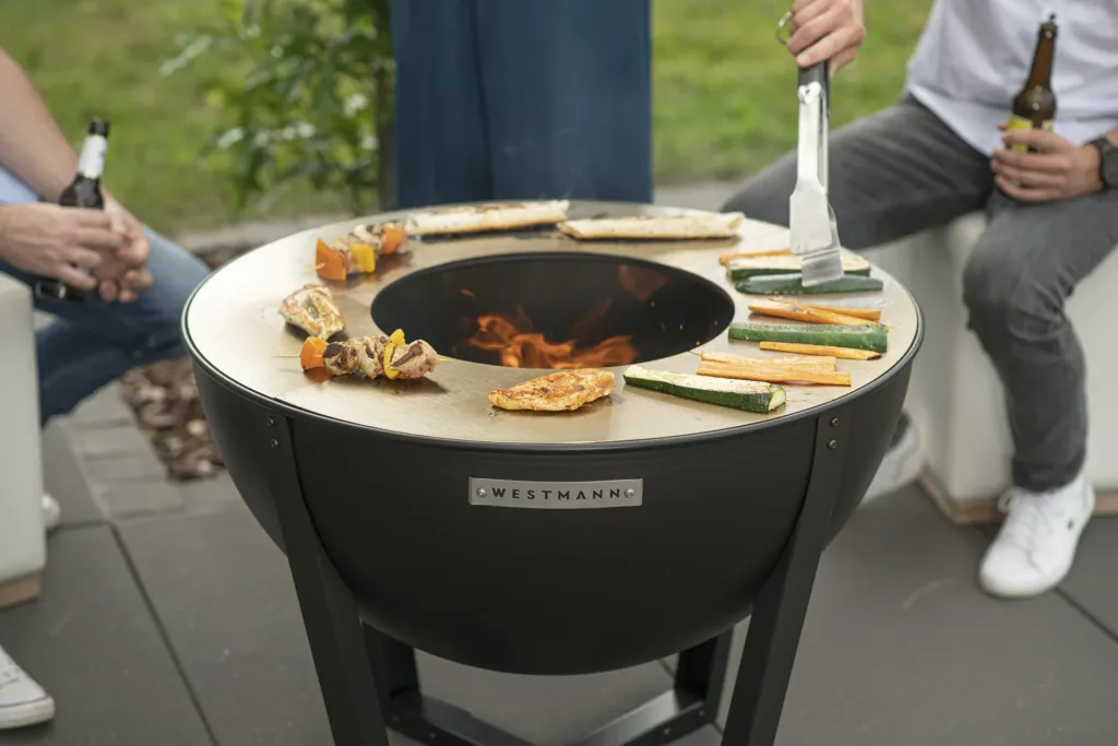 Fire Pit Premium Grill and Fire Pit 81x81x62 cm Black