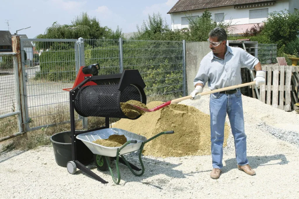 Garden roller sieve RS 400, 230 V, 0.36 kW