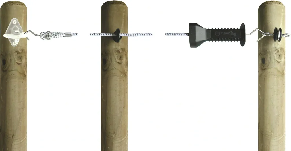Gate handle set "E-Line", 4.5 m, under tension up to 9 m