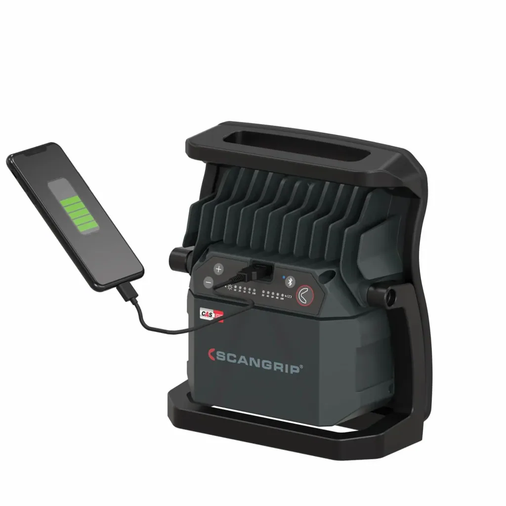 Handheld floodlight NOVA 4 CAS + 12V 4Ah battery, SC30 charger with removable diffuser