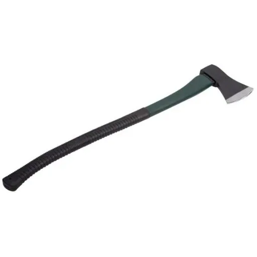 Large axe with soft-grip handle - 90 cm - 2 kg - black/green
