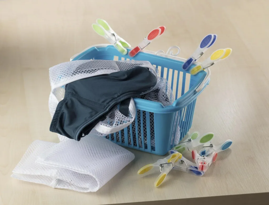 20-piece clothespin set in a bag
