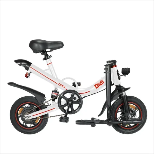 Unisex Mini E-Folding Bike, 14 inches, black, Didi City, automatic