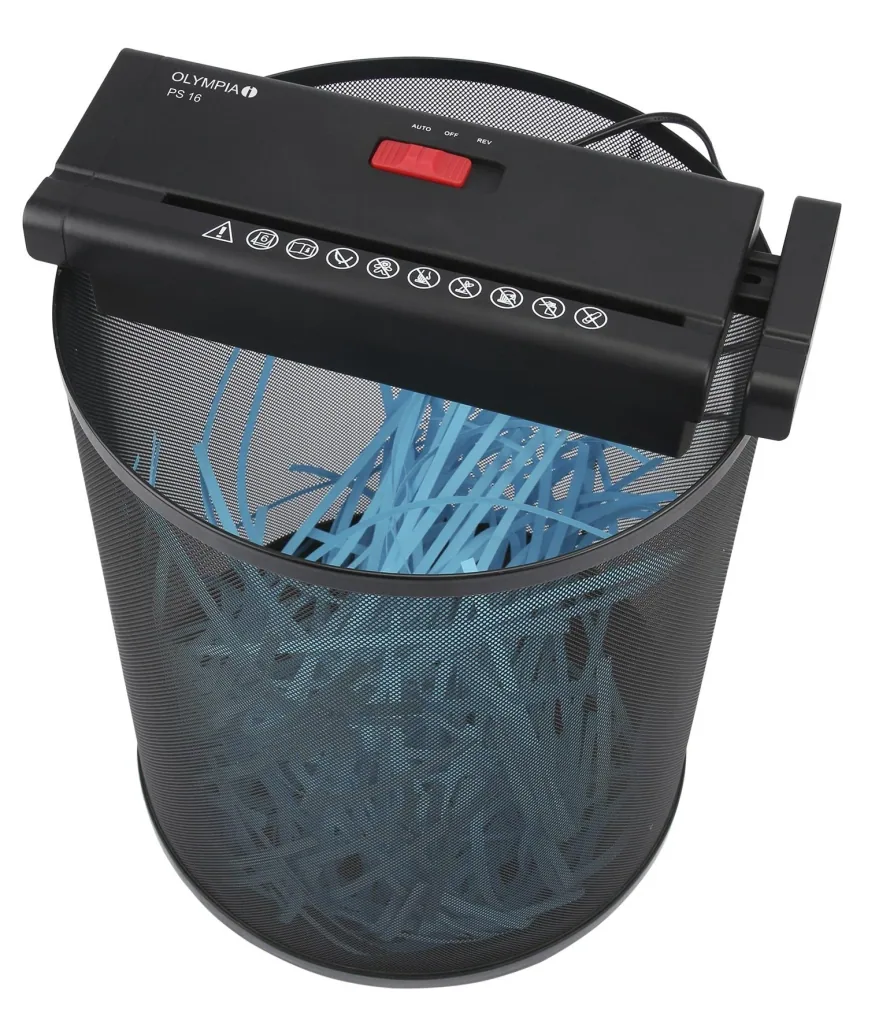 Paper shredder attachment, black