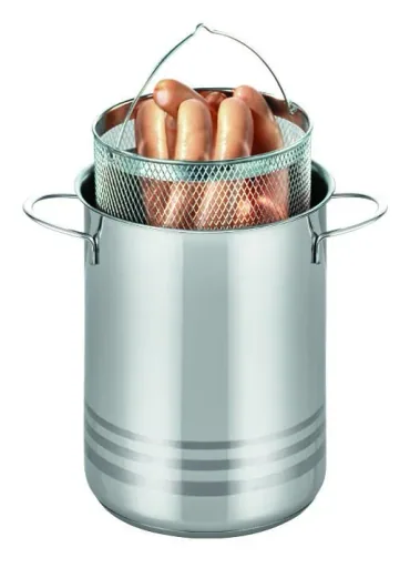 Universal pot / asparagus pot Brillant 4 liters with removable steamer basket, made of stainless steel