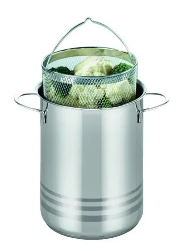 Universal pot / asparagus pot Brillant 4 liters with removable steamer basket, made of stainless steel