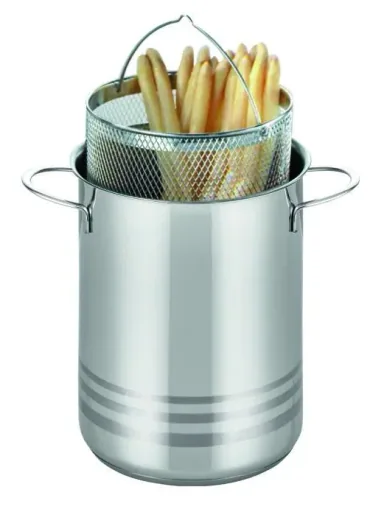 Universal pot / asparagus pot Brillant 4 liters with removable steamer basket, made of stainless steel
