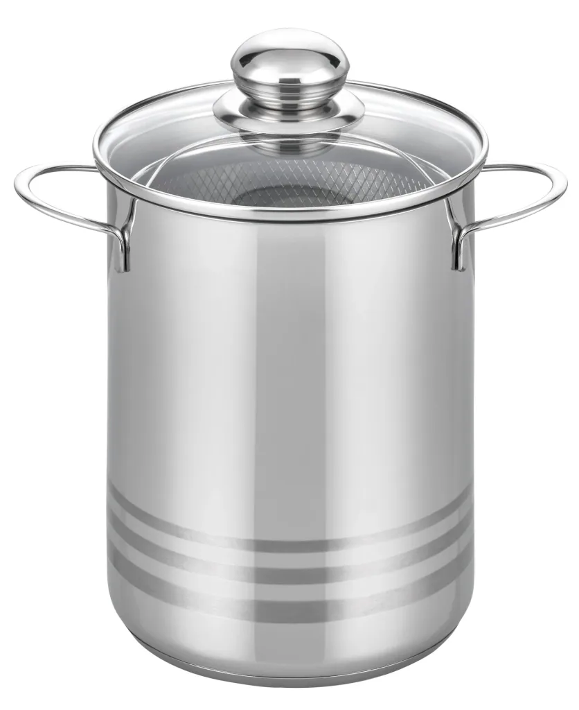 Universal pot / asparagus pot Brillant 4 liters with removable steamer basket, made of stainless steel