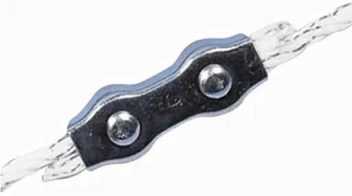 Rope connectors, galvanized, up to 6 mm Ø, 5 pieces.