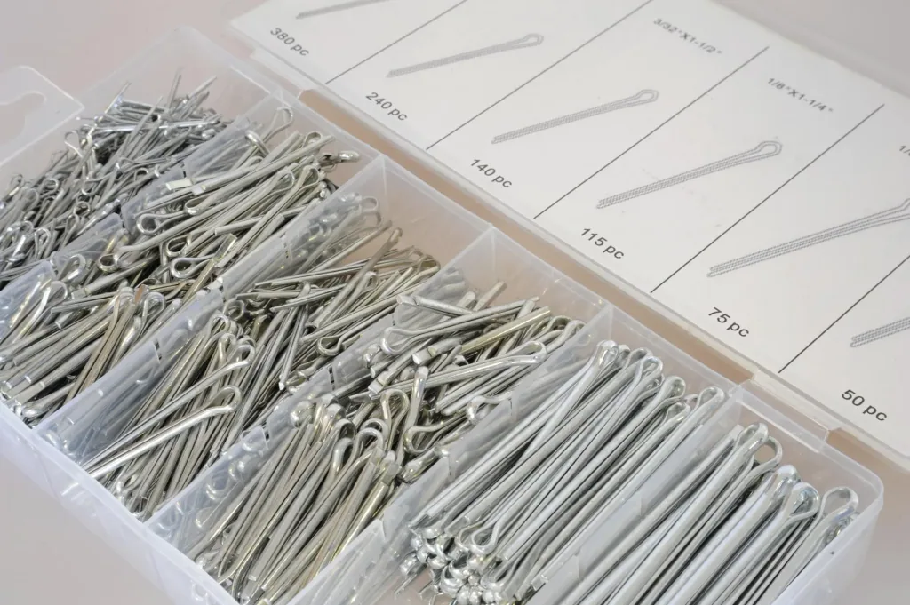 Split pins, 1000 pieces in assortment box