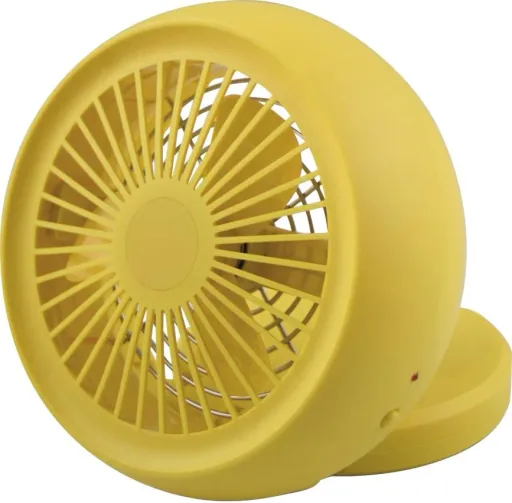 Dinky table fan with USB - yellow