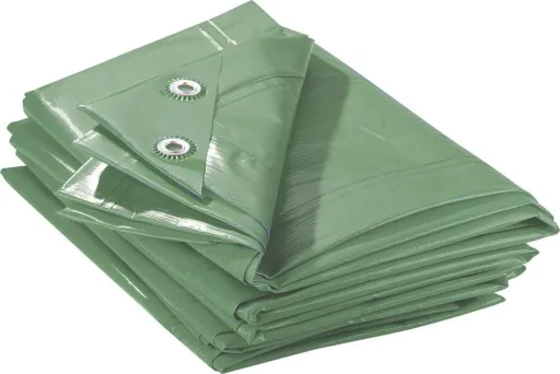 Afdekzeil, effen groen, sterk 90 g/m², 2 x 3 m