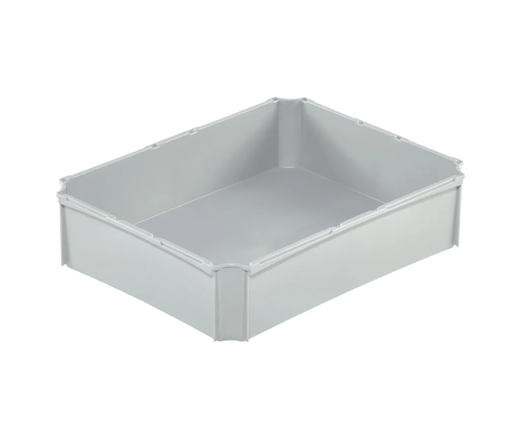 Eurobox inzetbak grijs 1/2 dwars