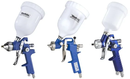 Professional paint spray gun with gravity feed cup, 600 ml