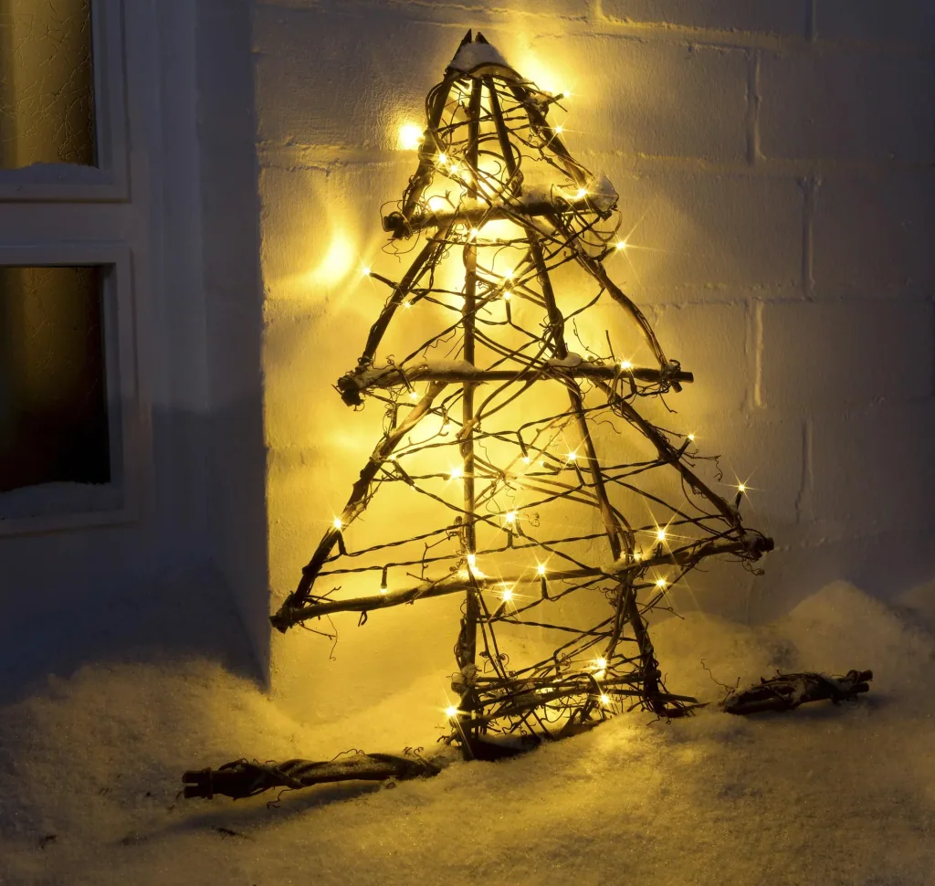 LED lichtketting met 48 warm witte LEDs, 3,6 m, IP44, batterijgevoed (Batterijen niet inbegrepen)