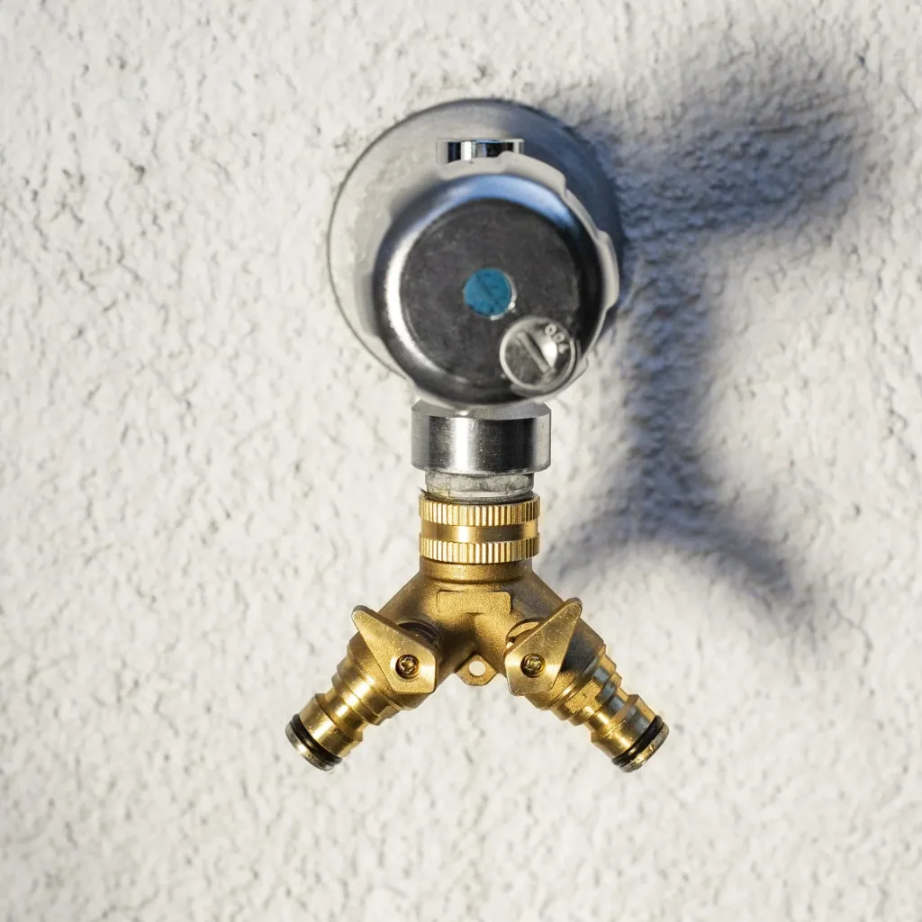 2-weg waterverdeler voor 1/2" + 3/4" / kraanaansluiting / kraanadapter