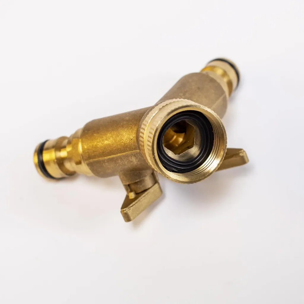 2-weg waterverdeler voor 1/2" + 3/4" / kraanaansluiting / kraanadapter