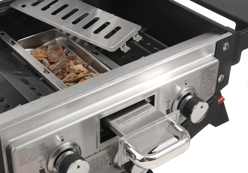 Table gas grill smoker "DALLAS" black