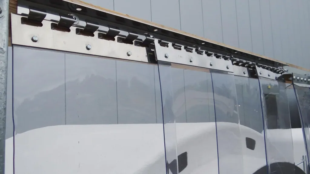 Hook rail 125cm stainless steel for PVC curtain