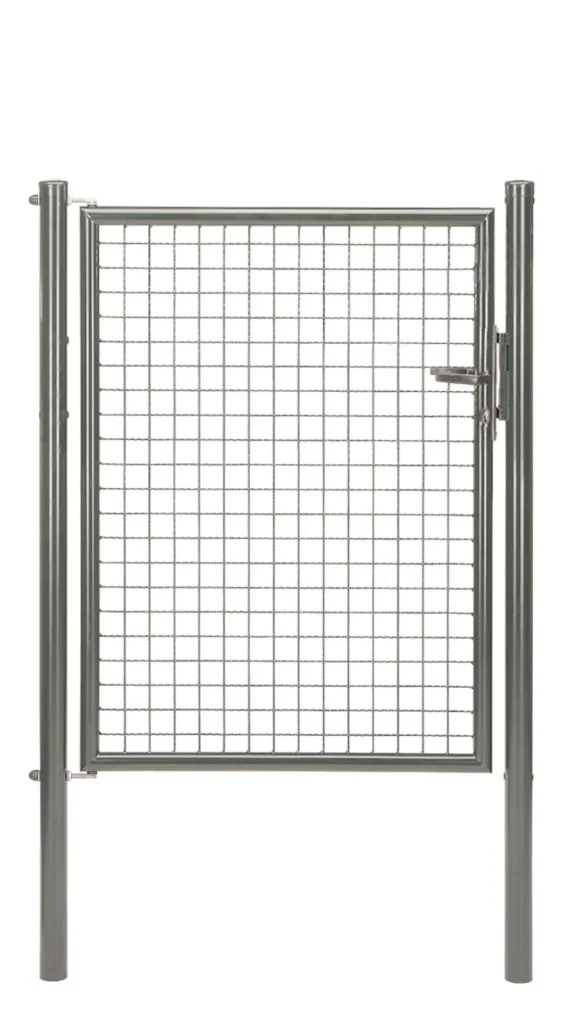 Single corrugated gate with accessories, anthracite metallic, width 100 cm, height 125 cm