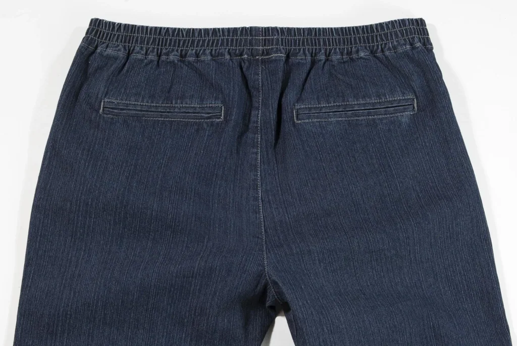 Pull-on jeans with elastic waistband, indigo, size 25