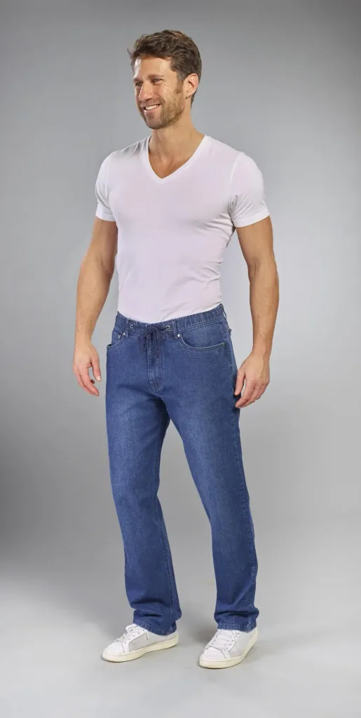 Jeans Traveller Fit, Farbe bluestone, Gr.58