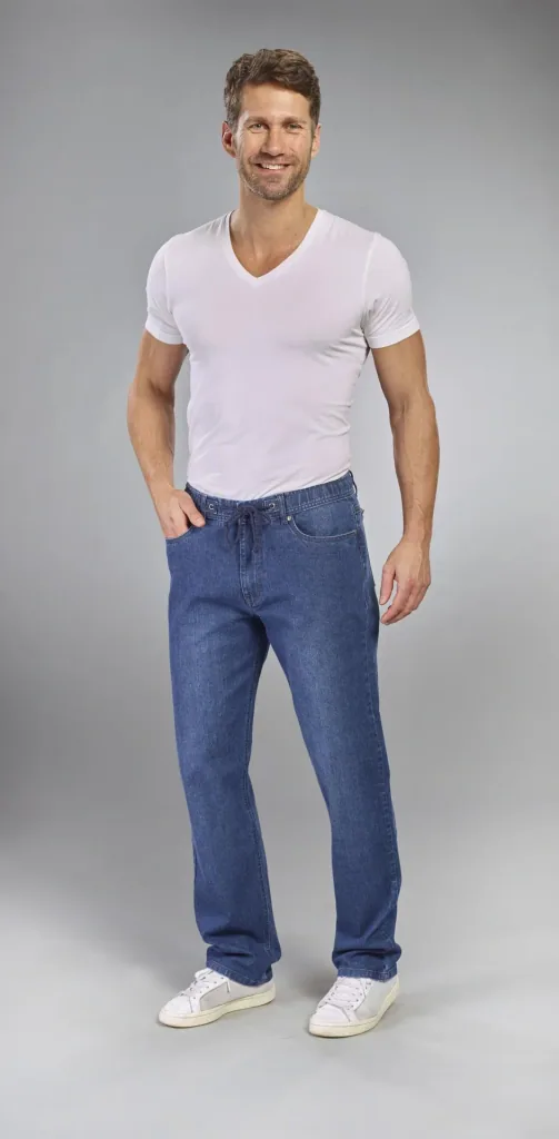 Jeans Traveller Fit, Farbe bluestone, Gr.58