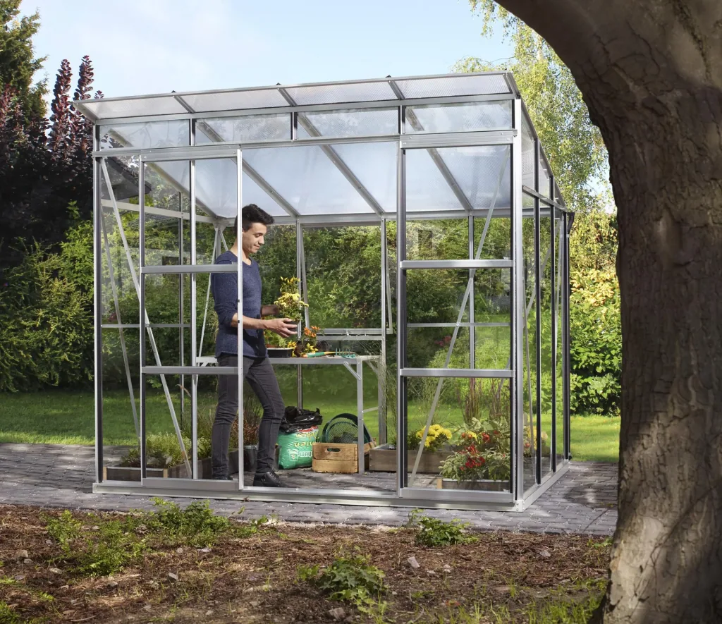 Greenhouse Freya 5900 ESG/HKP 3/6 mm, color aluminum