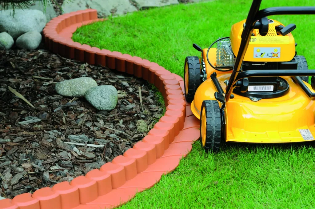 HAPPY GRASS edging, terracotta - 16 pieces - 2.05 m