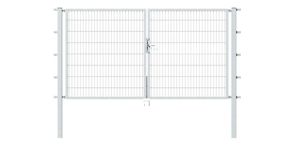 Double gate Flexo with accessories, hot-dip galvanized, width 400 cm, height 120 cm, PF: 80x80 cm