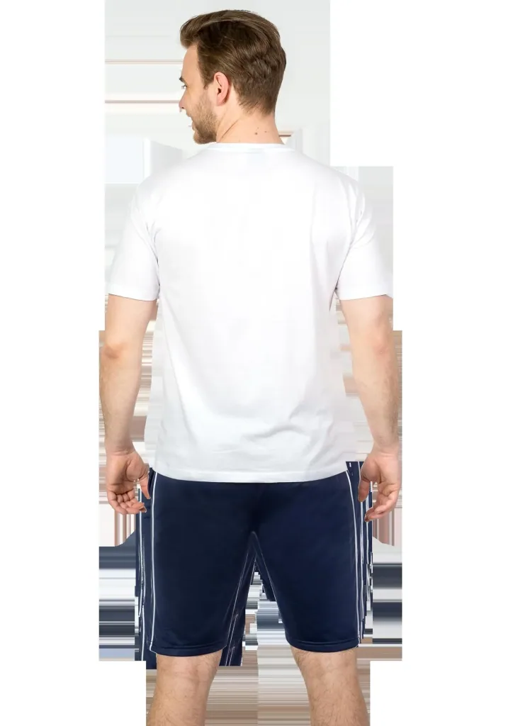 Leisure shorts with 2 side pockets, color navy, size M
