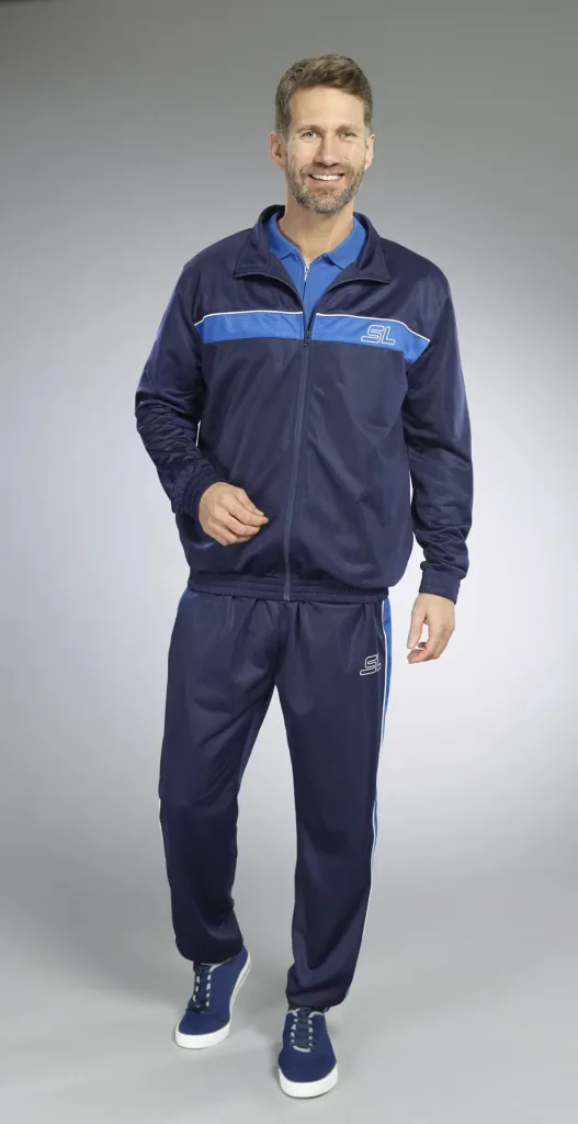 Polo shirt with zip, azure blue, size L