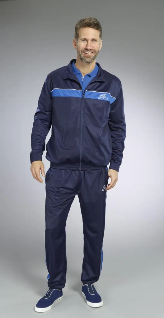 Polo shirt with zip, azure blue, size L