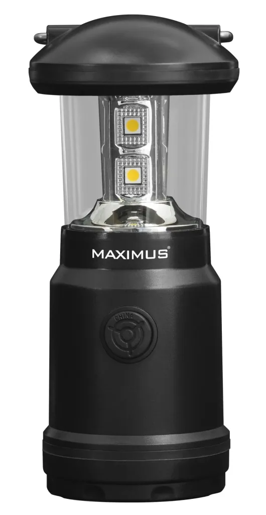 LED camping light with suspension and 2 brightness levels