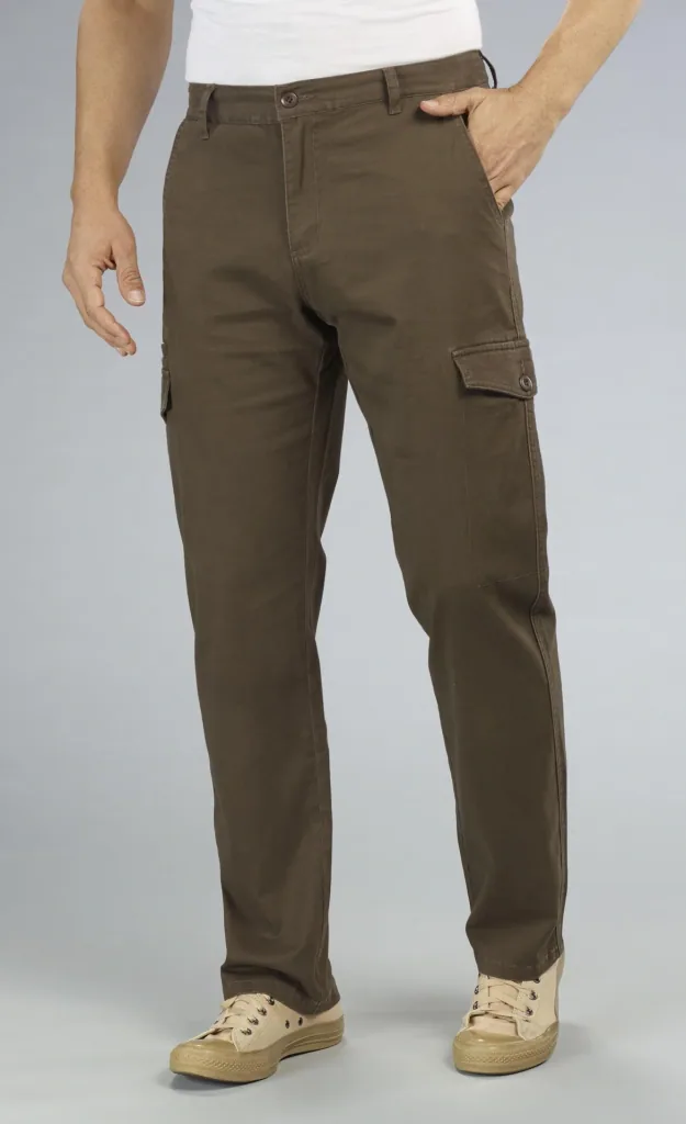 Cargo pants, color brown, size 60