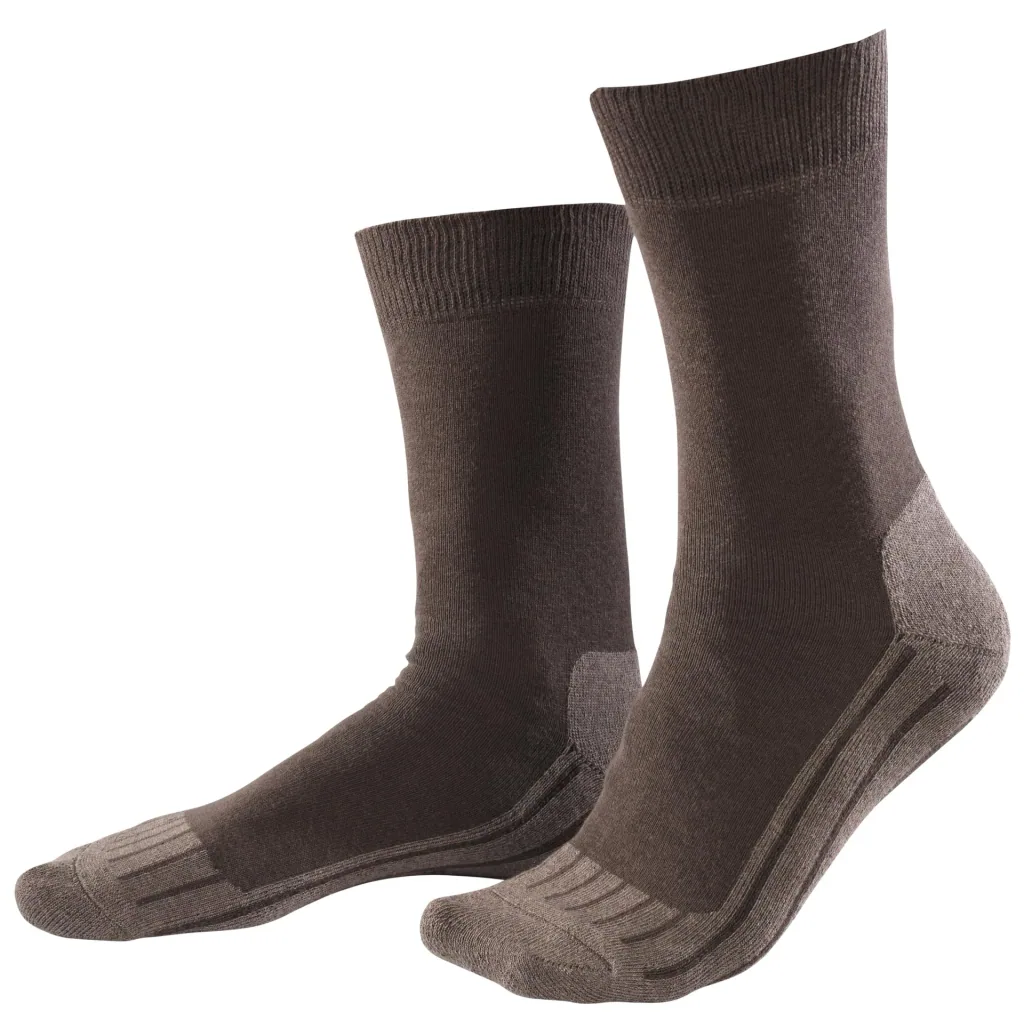 Hiking socks 2-pack, color brown, size 39/42