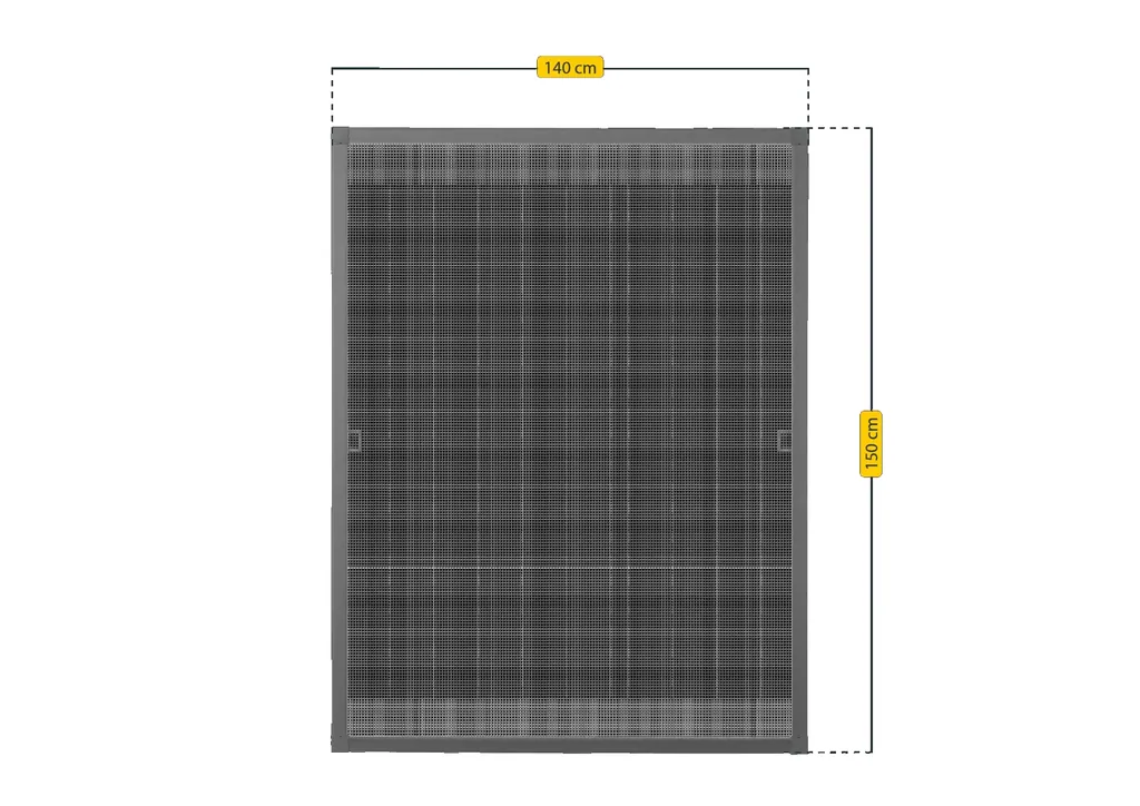 Insect screen window "PREMIUM", color anthracite, 140 x 150 cm