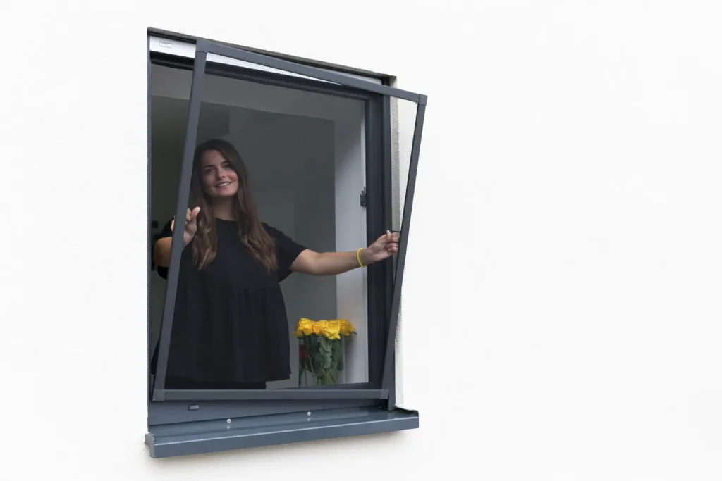 Insect screen window "PREMIUM", color anthracite, 140 x 150 cm