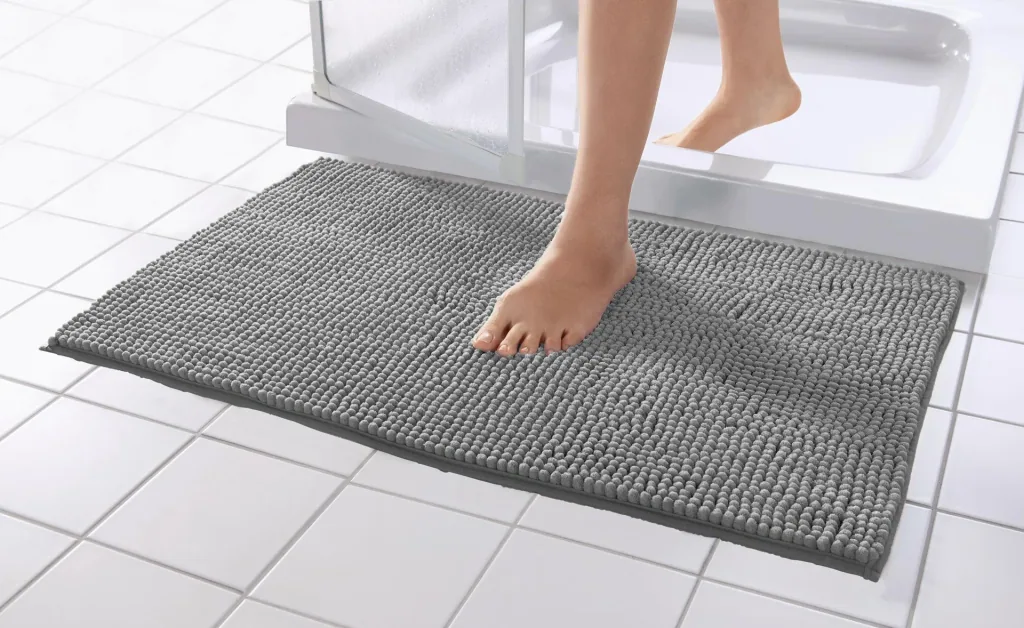 Super-Soft bath mat, grey