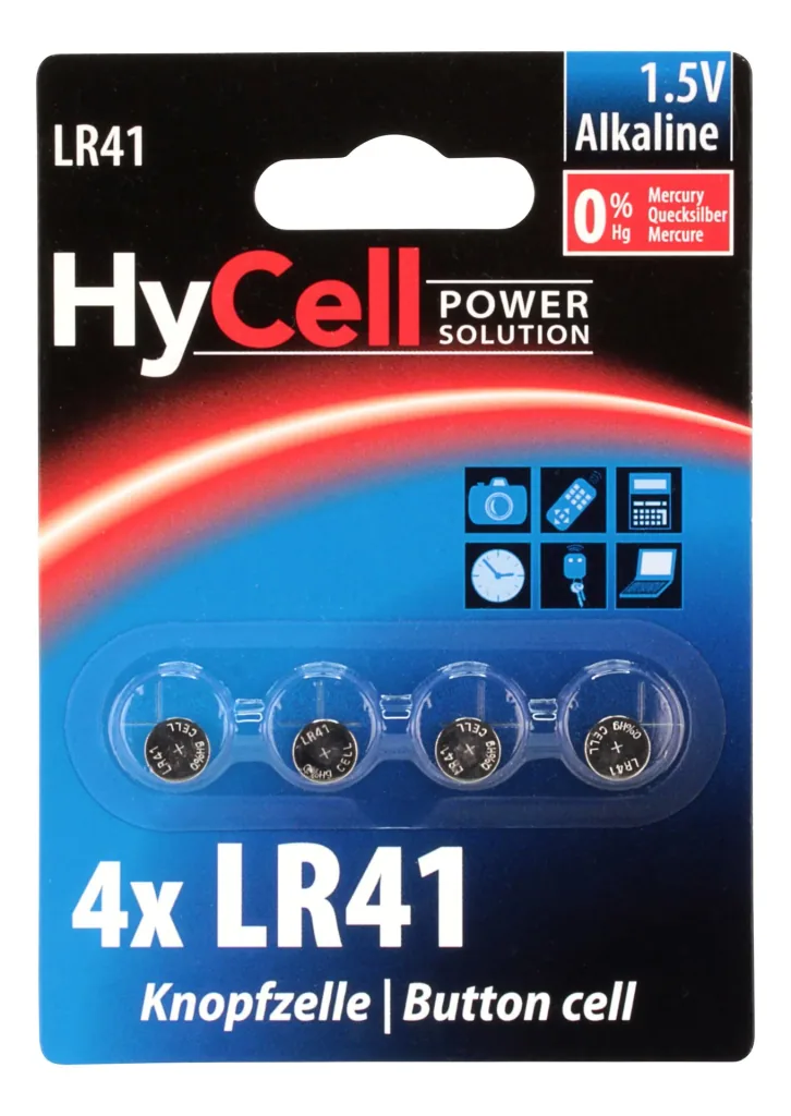 Alkaline button cells LR41 / V3GA / 192 - 4 pieces
