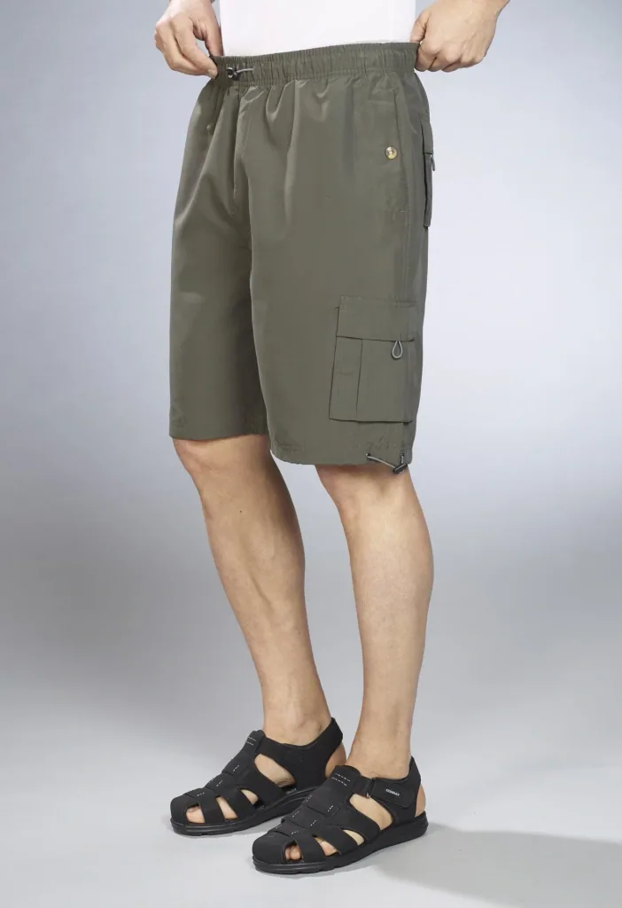 Men's elasticated shorts, black, size L