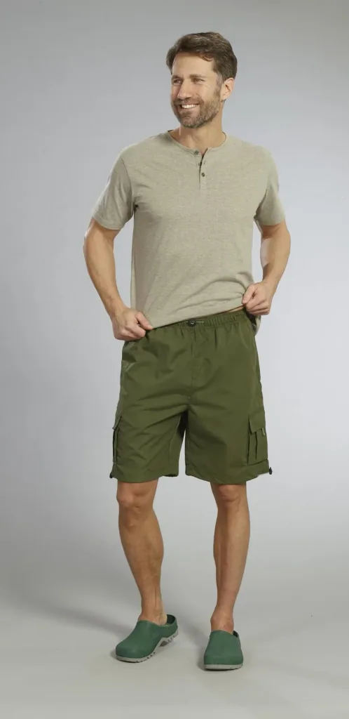 Men's elasticated shorts, black, size L