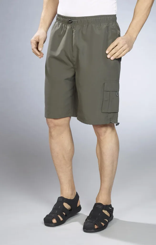 Men's elasticated shorts, black, size L