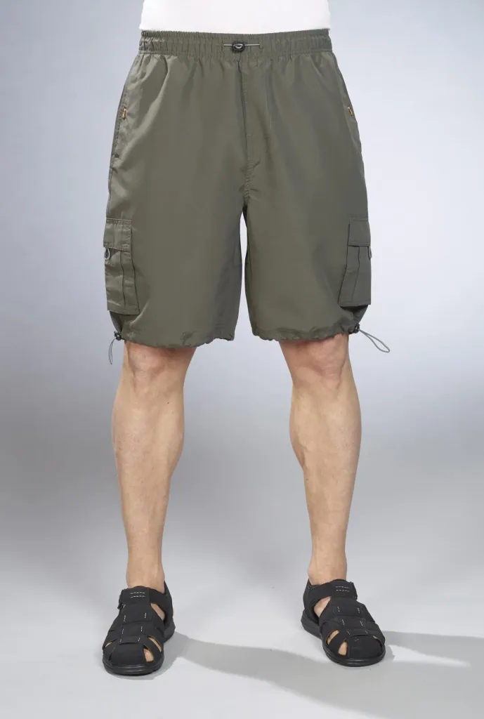 Men's elasticated shorts, black, size L
