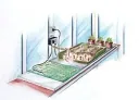 Heating mat including thermostat, 85 watts, 40 x 120 cm