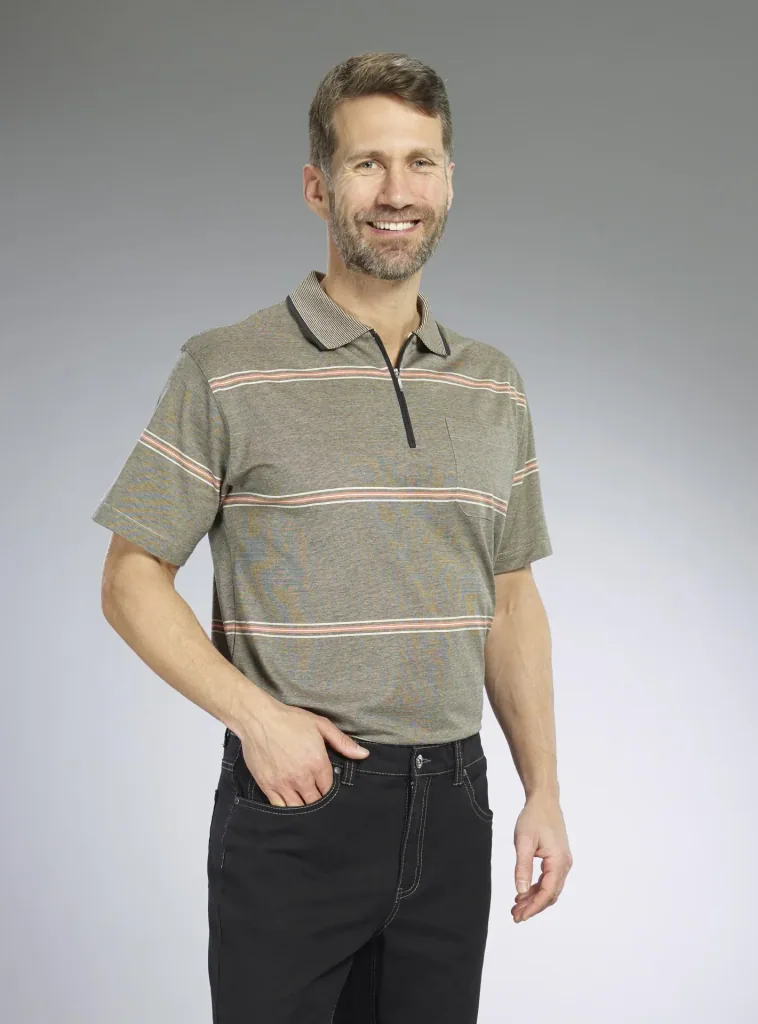 Stretch pants, color black, size 48