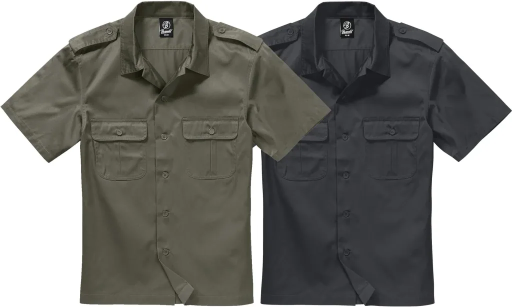 US shirt, short sleeve, color olive, size 7XL