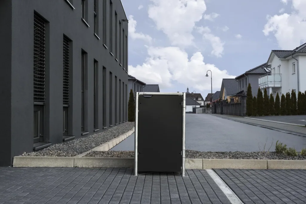 Garbage can box 240 liters, plastic, black, 1 piece